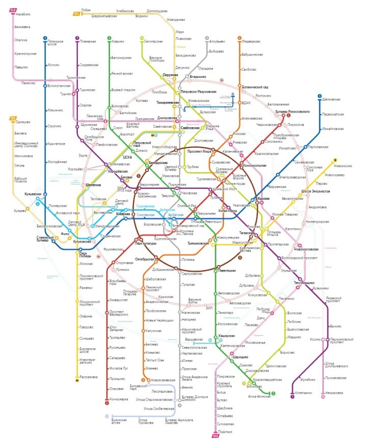 Д6 схема метро